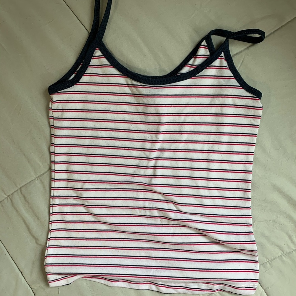 Red and Blue Striped Tank